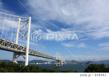 南北備讃瀬戸大橋の写真素材