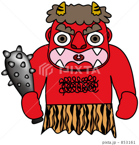 イラスト 鬼 ２月３日 オニの写真素材