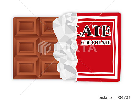 板チョコ チョコレート Chocolate アルミ箔のイラスト素材