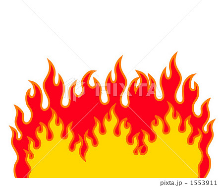 火 炎 背景素材 デフォルメの写真素材