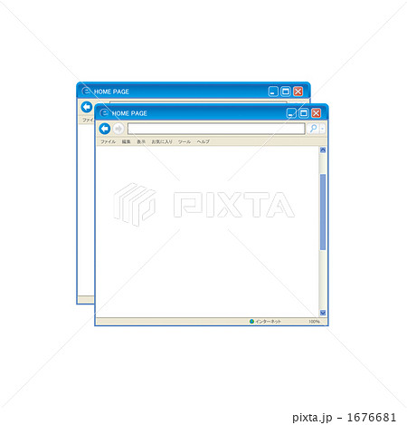 ブラウザ 画面 クリップアート パソコン画面の写真素材