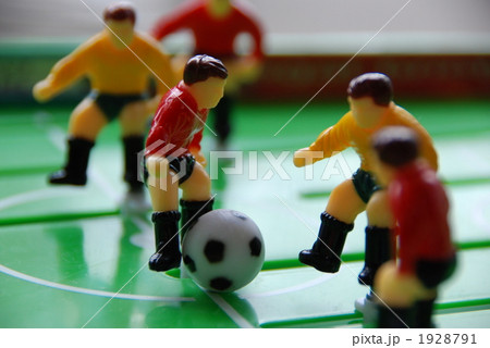 おもちゃ サッカー ボードゲーム テーブルゲームの写真素材