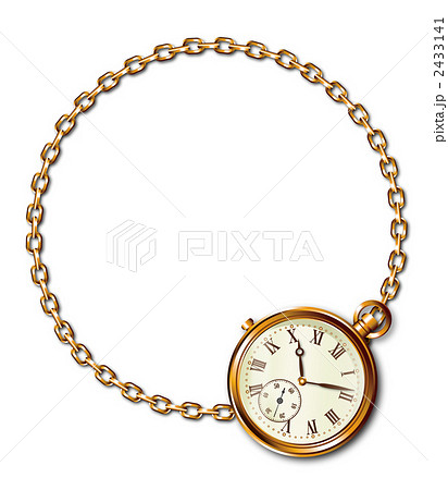 時計 懐中時計 イラスト 雑貨 アンティークのイラスト素材