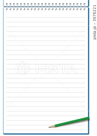 リングノート 罫線 メモ帳のイラスト素材