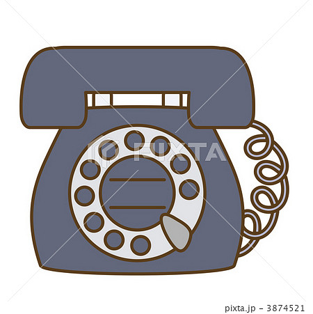 黒電話 電話 かわいい オーソドックスの写真素材