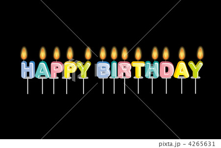 Happybirthday 誕生日 ロゴ タイトルのイラスト素材