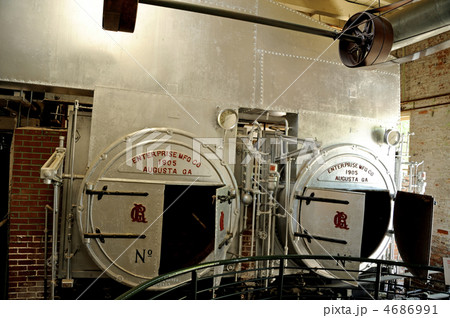 綿花工場 ボイラー 博物館 エンタープライズミルの写真素材