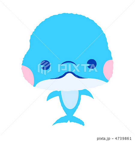 イルカぬいぐるみのイラスト素材