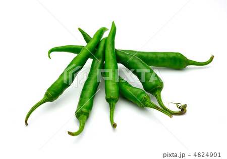 緑の野菜 実り 緑色 あおとうがらしの写真素材