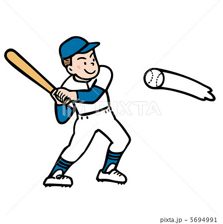 人物 野球 中学生 スポーツのイラスト素材