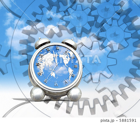 ギア 目覚まし時計 歯車 時計のイラスト素材 ギア 目覚まし時計 歯車 時計のイラスト素材