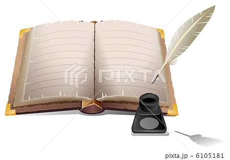 日記帳 ノート 日記 ビンテージのイラスト素材