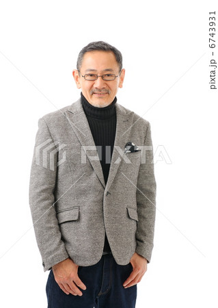 親父 髭 60代の写真素材