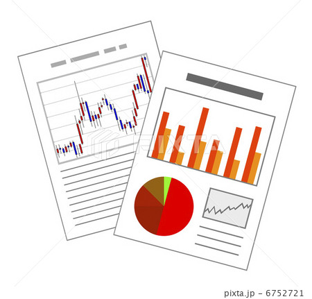 円グラフ 集計結果 データ 資料のイラスト素材