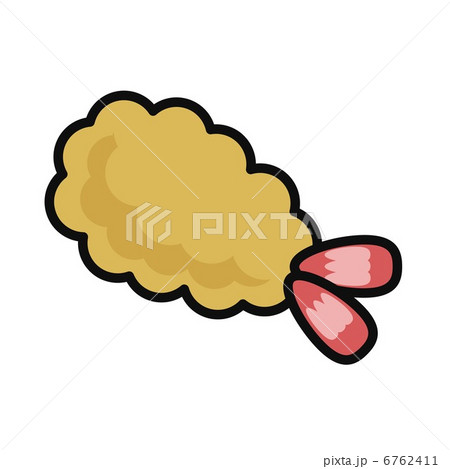 エビフライ かわいい アイコン 単純のイラスト素材