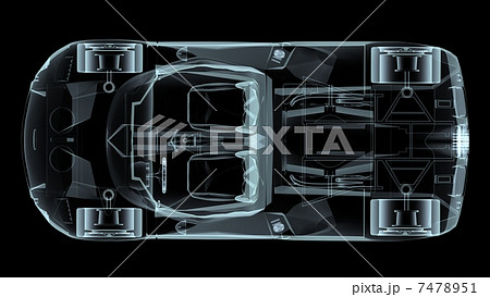 車体 自動車 スケルトン 構造のイラスト素材