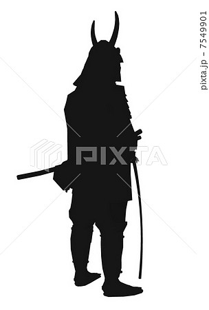 人物 男性 戦国時代 イラスト 軍隊 鎧 兜の写真素材