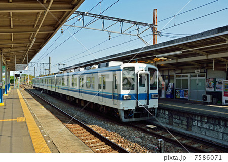 多々良駅ホームの写真素材