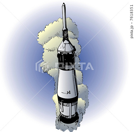 アポロ11号のイラスト素材