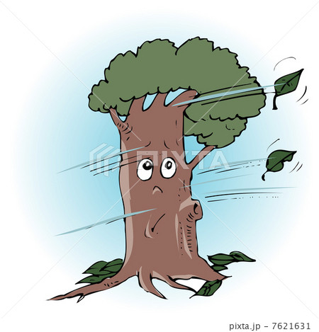 木枯らしのイラスト素材