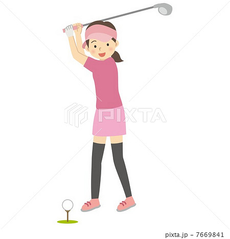 女子ゴルフのイラスト素材集 ピクスタ