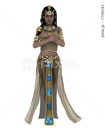 古代エジプト 衣装 姫の写真素材
