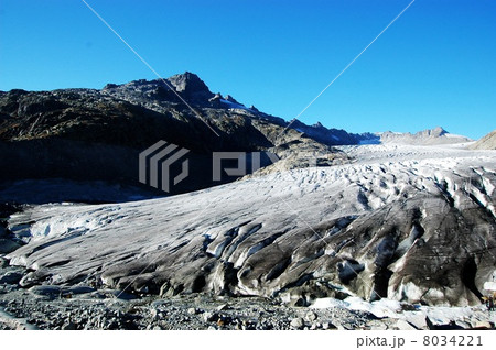 ローヌ氷河の写真素材