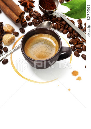 コーヒー 染み 汚れ しみの写真素材