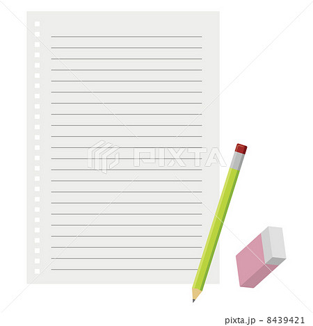 レポート用紙 紙 メモ用紙 罫線のイラスト素材