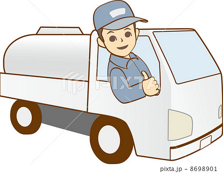 灯油 配達 車の写真素材