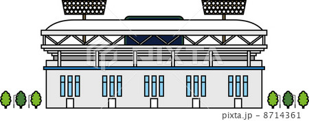 ベクター 野球場 イラスト 横のイラスト素材