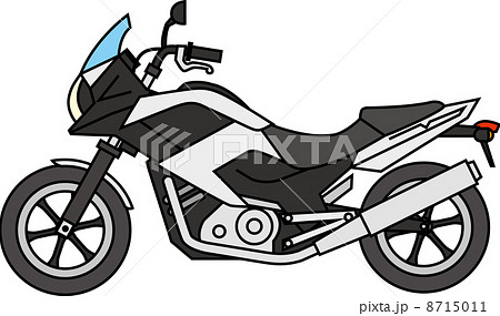 中型バイクのイラスト素材