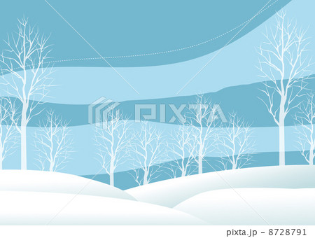 冬景色 雪野原 雪 野原のイラスト素材