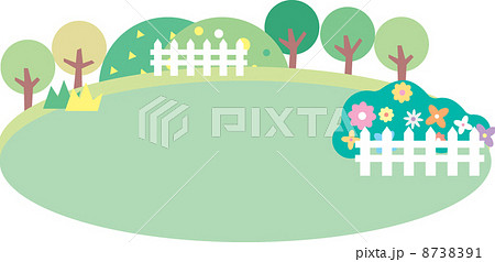 イラスト 芝生 広場 複数のイラスト素材 Pixta