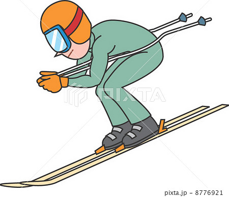 滑る スキーヤー イラスト スキーのイラスト素材