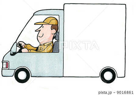トラック運転手 作業着 運転手 男性のイラスト素材