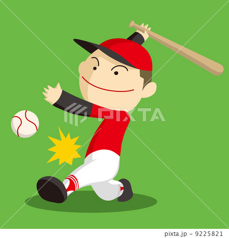 人物 野球 中学生 スポーツのイラスト素材