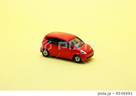 パッソ 赤い車の写真素材