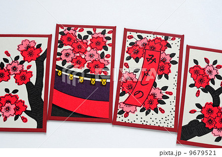 桜に幕の写真素材