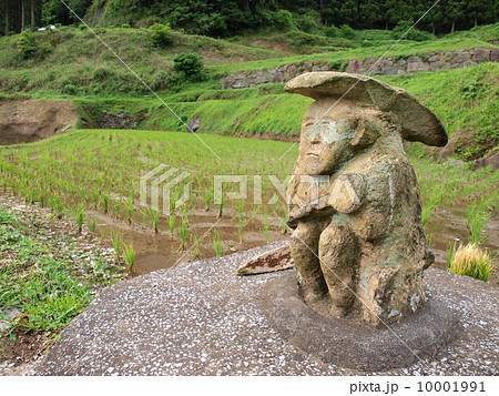 田の神様の写真素材