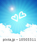 青空に浮かぶハート形の雲のイラスト素材 [10503312] - PIXTA