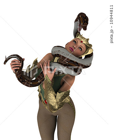 蛇 ポーズ 女性 巳の写真素材 - PIXTA