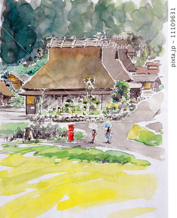 鯖街道のイラスト素材