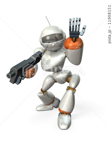 ロボット兵のイラスト素材