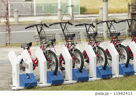 江東区臨海部コミュニティサイクルの写真素材