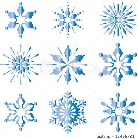 アナ雪 聖夜 雪の結晶のイラスト素材