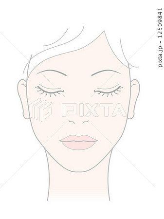 美容 人物 女性 顔のイラスト素材