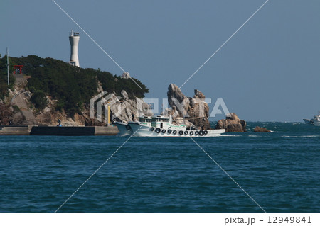 椿泊漁港の写真素材 Pixta