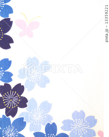浴衣 絵柄 花 桜の写真素材