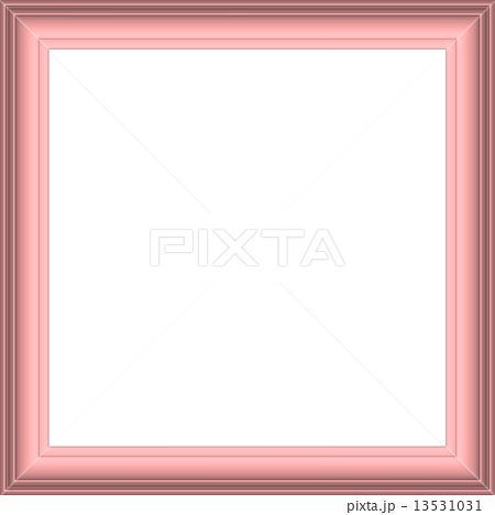 シンプル フレーム ピンク色 額縁のイラスト素材
